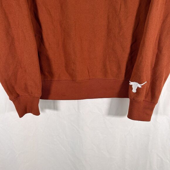 Texas Longhorns Sweater Women's Small Orange Crew Neck Wrist Patch Pullover - Picture 3 of 10